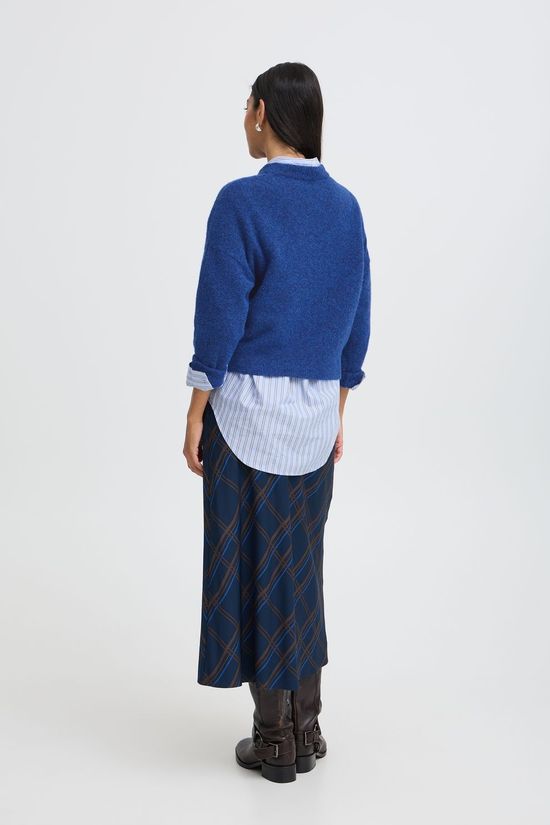 B.Young Trui Omea Crew Blue Depths Melange