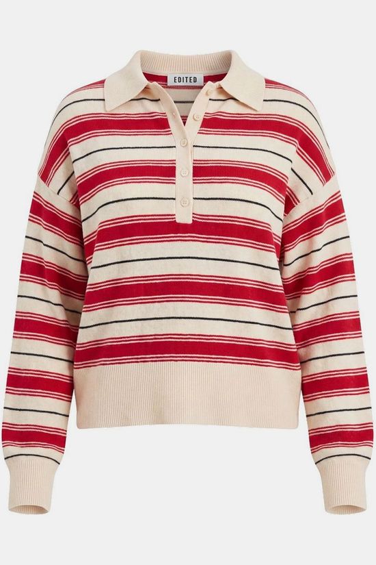 Edited Pull Gerit Off White/Red/Grey/Stripe