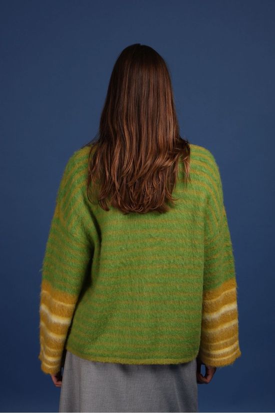 Figurati Trui Olive Green, Yellow, Off-White