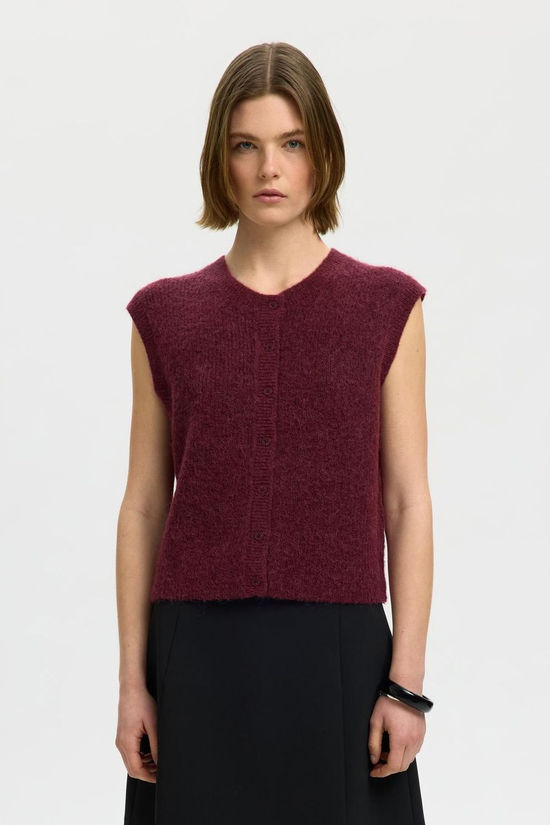 Selected Cardigan Flulu Tawny Port Detail:Melange