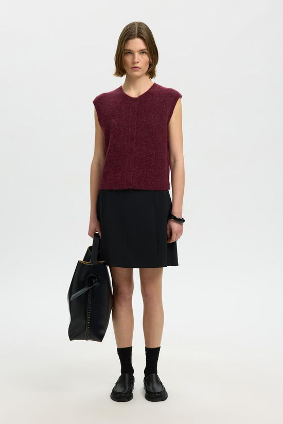 Selected Cardigan Flulu Tawny Port Detail:Melange