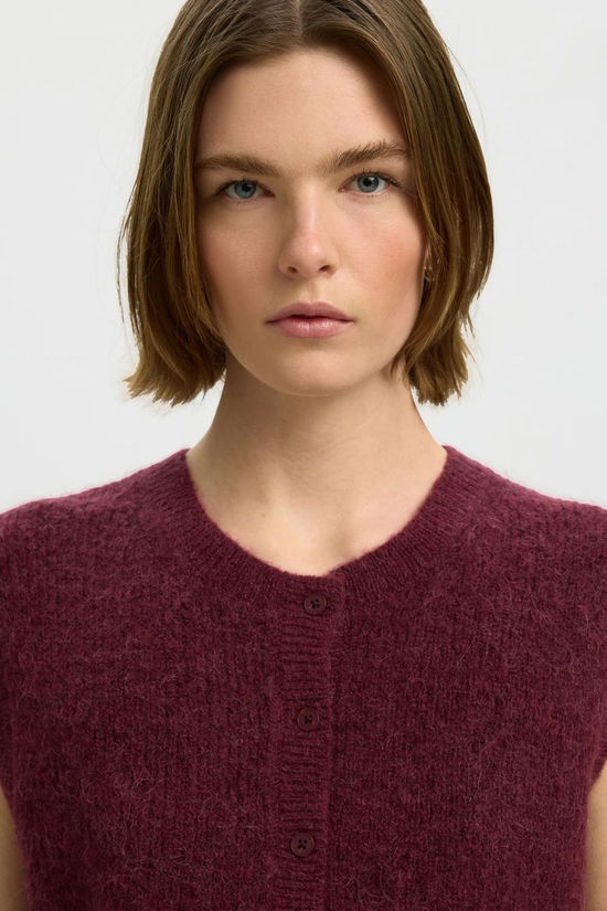Selected Cardigan Flulu Tawny Port Detail:Melange