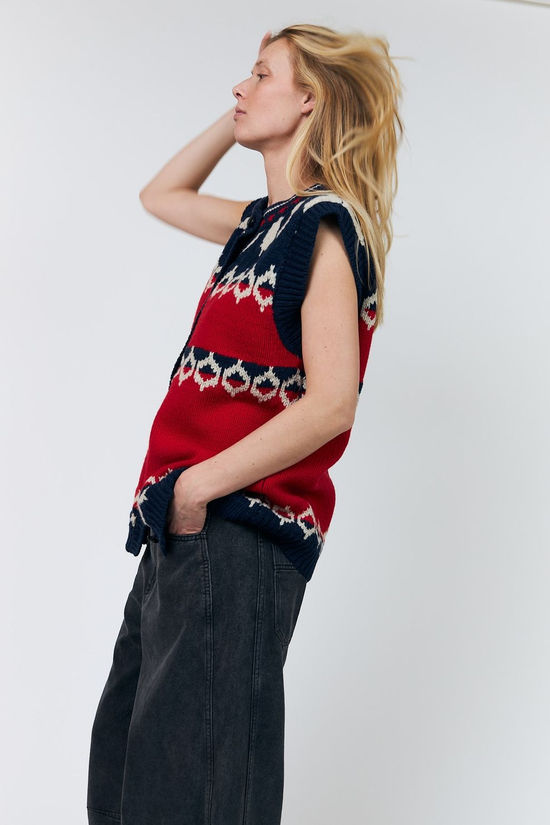 Lollys Laundry Cardigan Cleoll Red