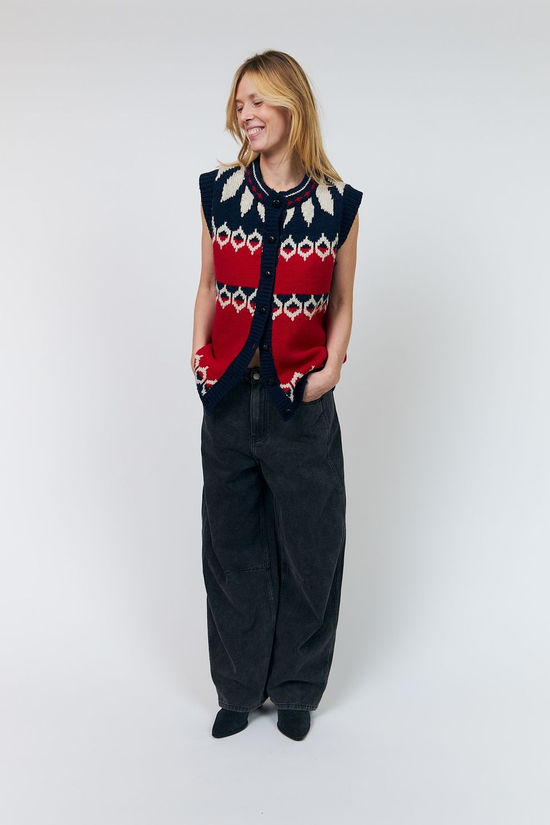 Lollys Laundry Cardigan Cleoll Red