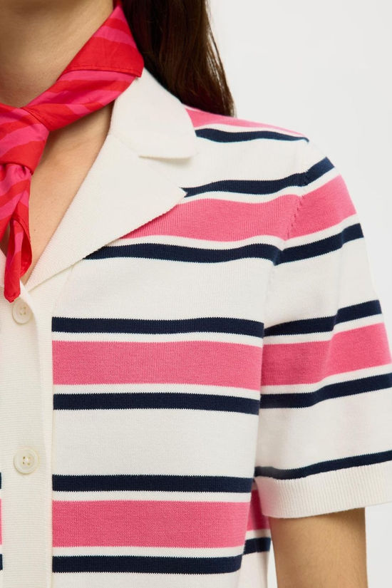 Selected Cardigan Amour Egret Hot Pink Sky Captain