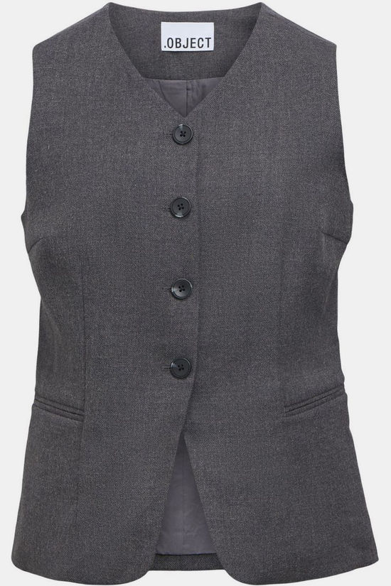 Object Blazer Kavin Dark Grey Melange