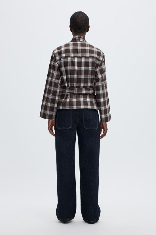 Selected Blazer Slwjaylen Mel Check Kimono Delicioso Checks