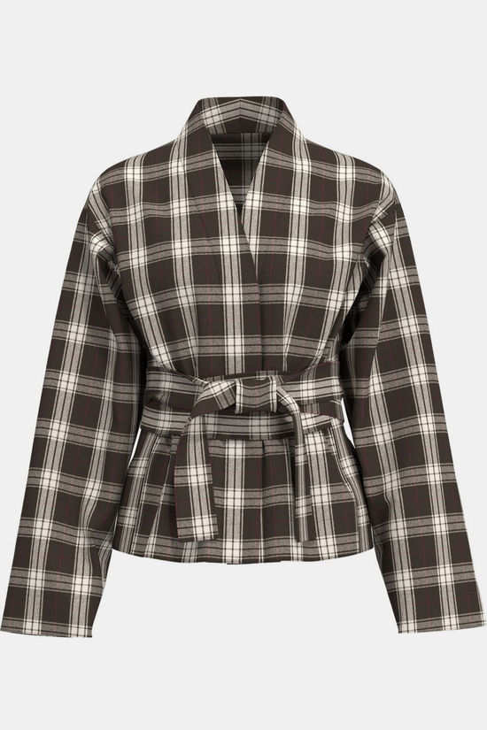 Selected Blazer Slwjaylen Mel Check Kimono Delicioso Checks