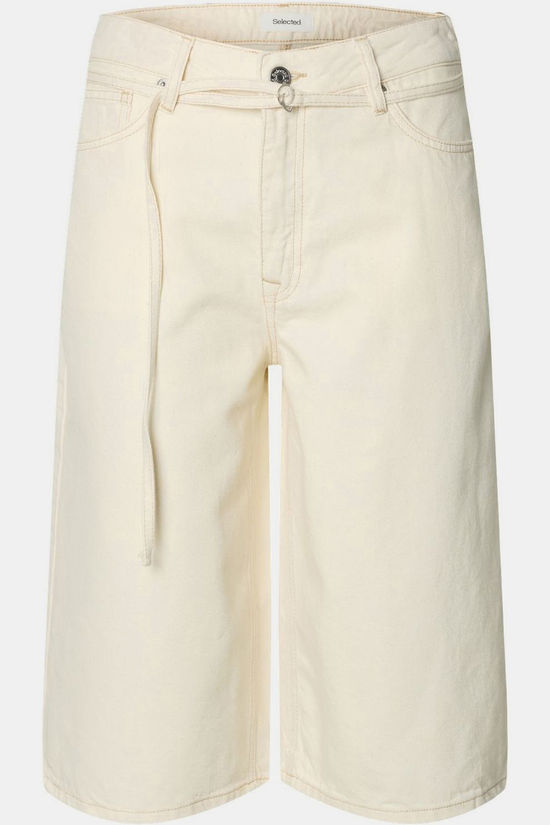 Selected Bermuda short Tenna Denim Egret