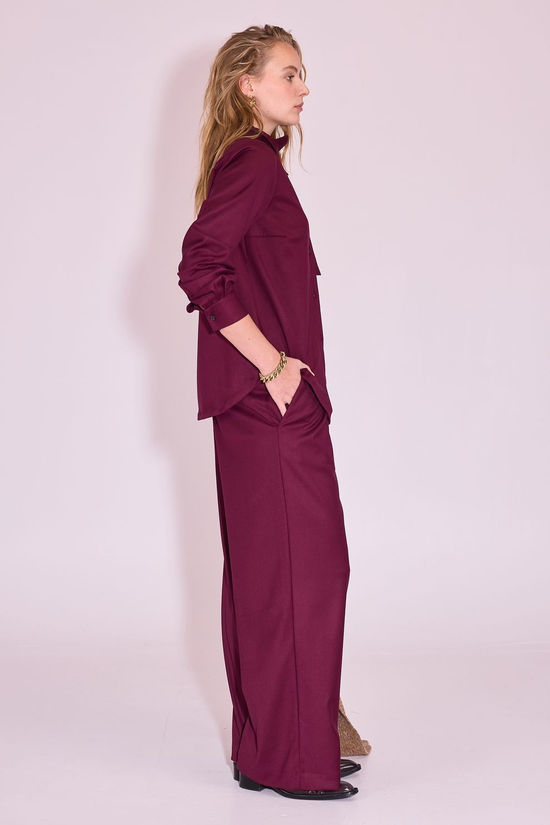Nathalie Vleeschouwer Pantalon James Red Plum