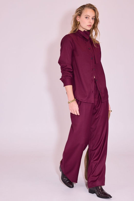 Nathalie Vleeschouwer Pantalon James Red Plum