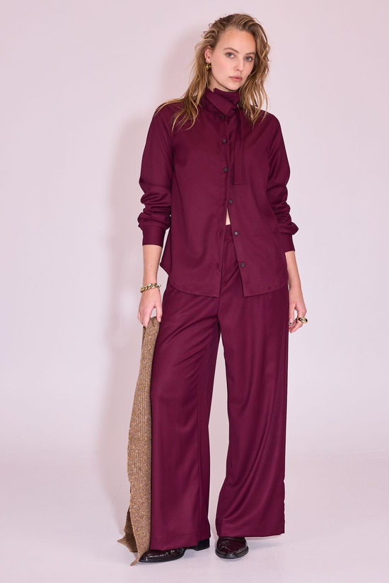 Nathalie Vleeschouwer Pantalon James Red Plum