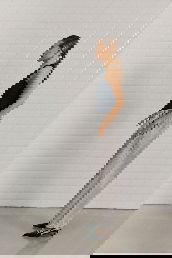 With Black Jeans Penelope Wide Denim Spring Grey