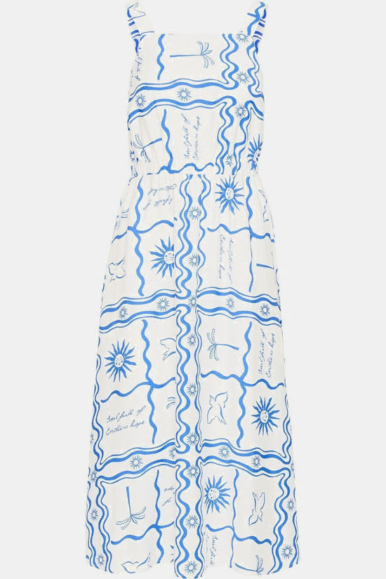 Ichi Robe Firisa Blue Tile Print