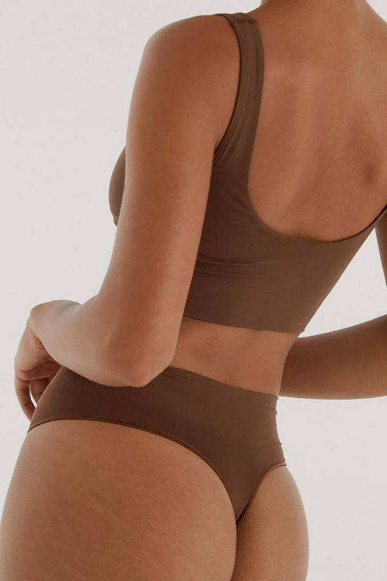 Organic Basics Ondergoed Smooth Bralette Walnut
