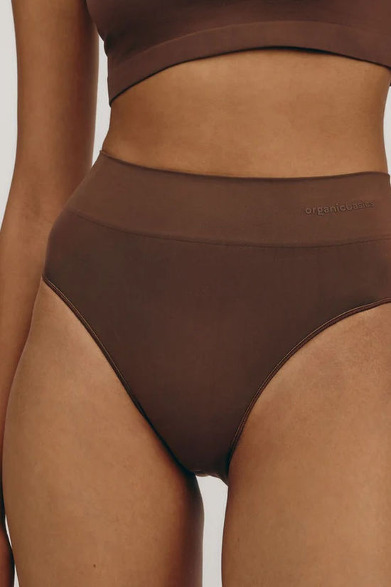 Organic Basics Ondergoed Smooth High Leg Walnut