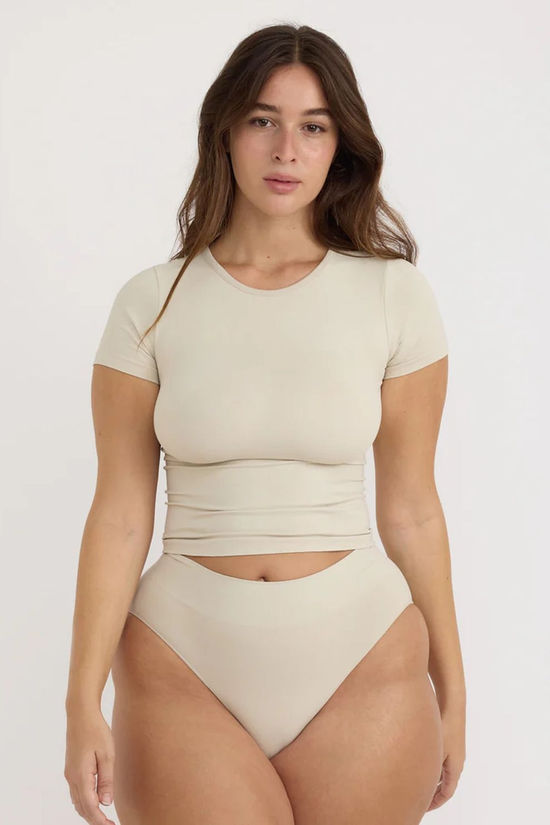Organic Basics Ondergoed Smooth High Leg Sand Stone