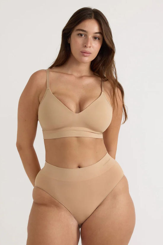 Organic Basics Ondergoed Smooth High Leg Hazelnut