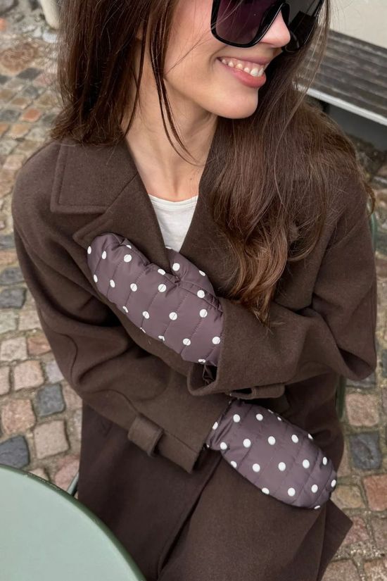 Markberg Wanten Celina Mitten Polka Dot Brown