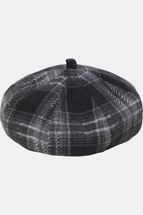 Object Hoed Thea Chesked Hat Dark Grey Melange