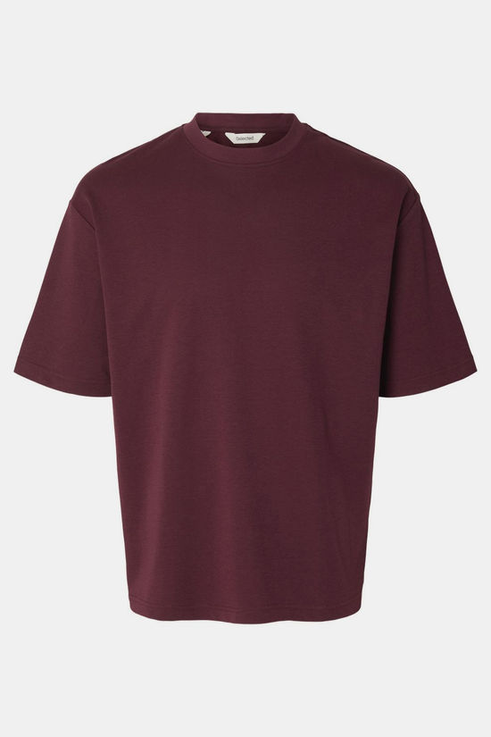 Selected T-Shirt Looseoscar Tawny Port