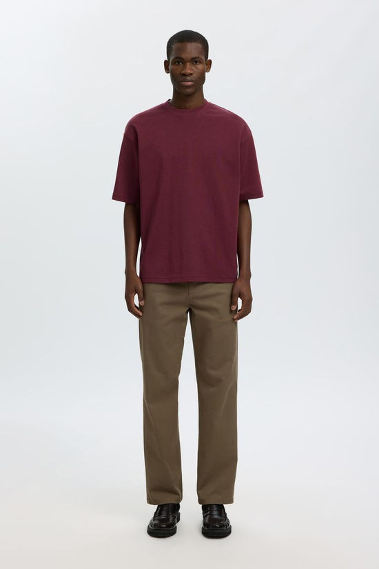 Selected T-Shirt Looseoscar Tawny Port