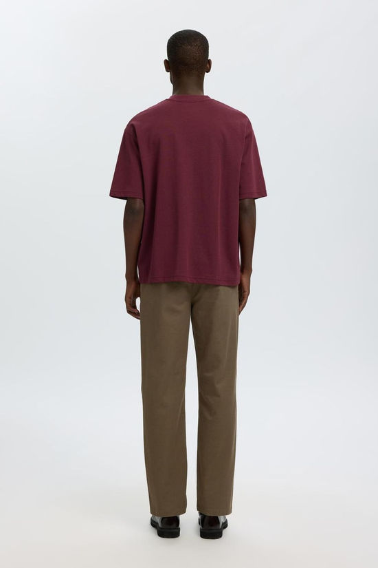 Selected T-Shirt Looseoscar Tawny Port