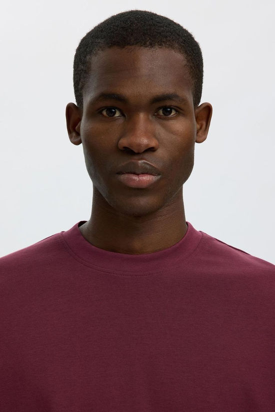 Selected T-Shirt Looseoscar Tawny Port