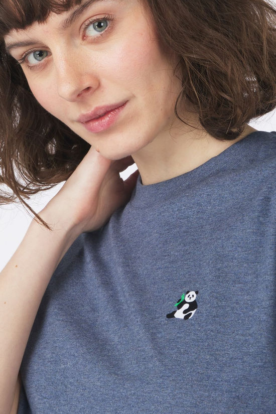 STRØM T-Shirt Panda Heather Blue