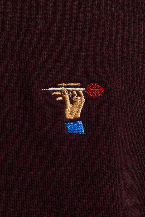Revolution T-Shirt 1418 Dar Burgundy