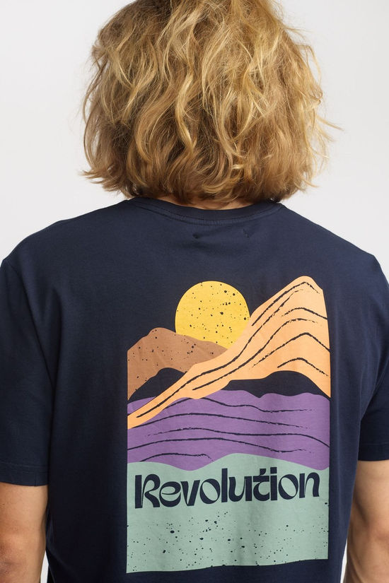 Revolution T-Shirt 1422 Lan Navy