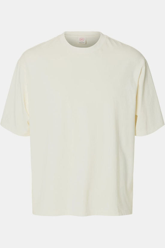 Selected T-Shirt Relaxaspen Egret