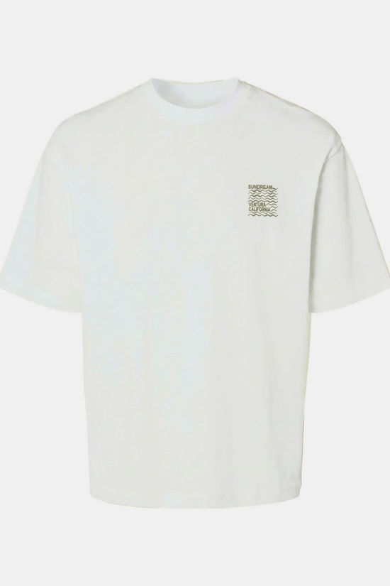 Selected T-Shirt Soel Bright White Wave