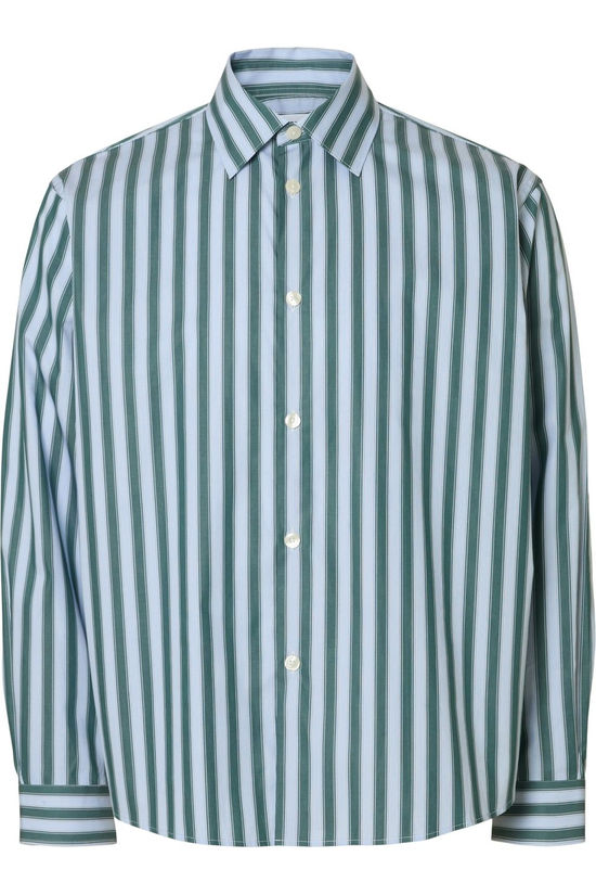 Selected Chemise Rlxhenric Stripe Dark Green