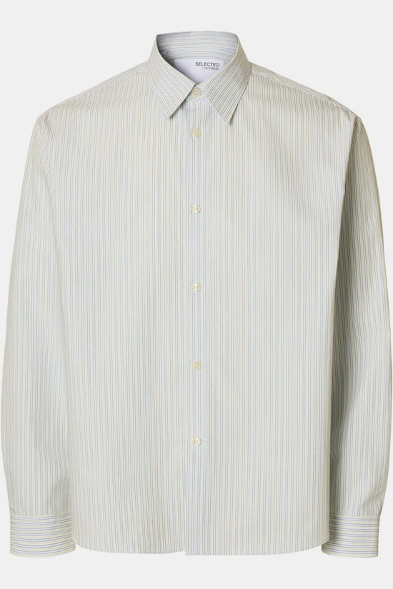 Selected Hemd Ctmben Stripe Cashmere Blue