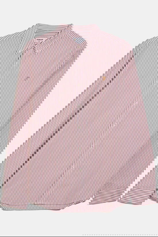 Farah Chemise Brewer Stripe Ls Bd Coral Reef Sp