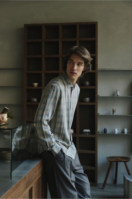 Casual Friday Hemd Cfalvar Checked Shirt Monument Mélange Check