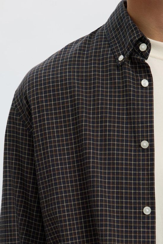 Selected Hemd Slmregcole Jay Melange Shirt Dark Sapphire
