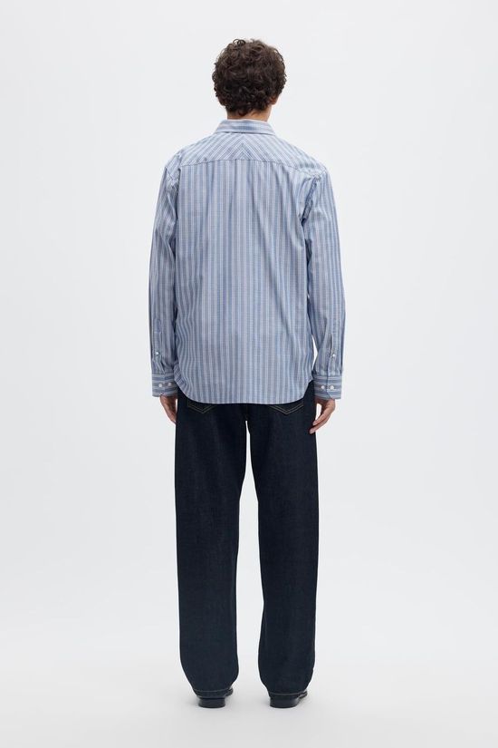Selected Chemise Slmregfinn Stripe Tex Hb Shirt Spread Limoges