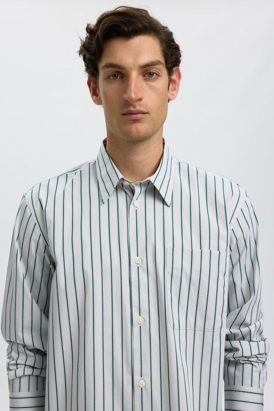 Selected Hemd Slmrlxsander Eden Stripe Shirt Pine Grove