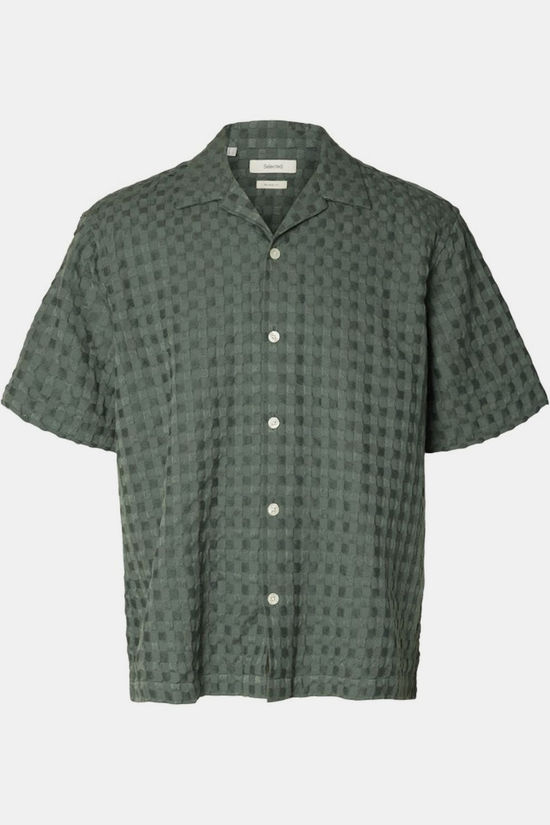 Selected Hemd Rlxmonty Texture Balsam Green