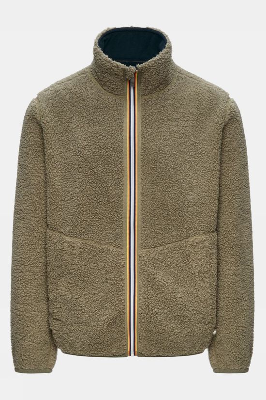 K-Way Fleece Pascal Sherpa Polar Couble Green Army - Blue Depth