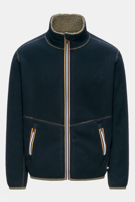 K-Way Fleece Pascal Sherpa Polar Couble Green Army - Blue Depth