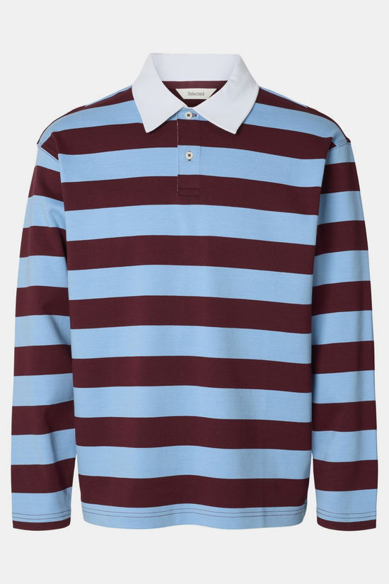 Selected Trui Relaxcasper Stripe Tawny Port