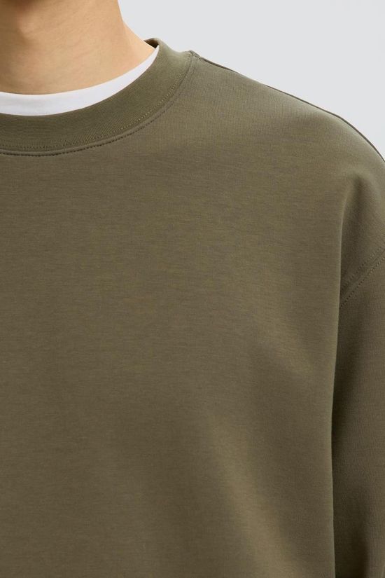 Selected Trui Slhtom Soft Crew Neck Sweat Kalamata