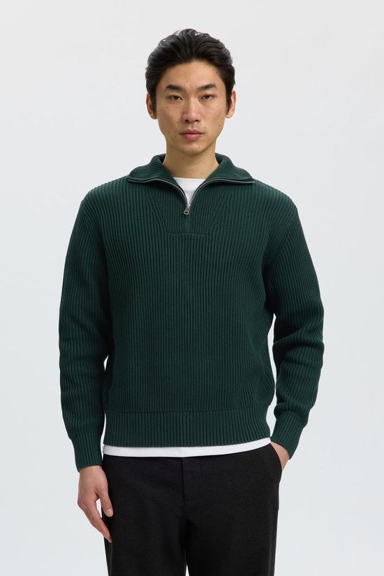 Selected Trui Slmdry Half Zip Pine Grove