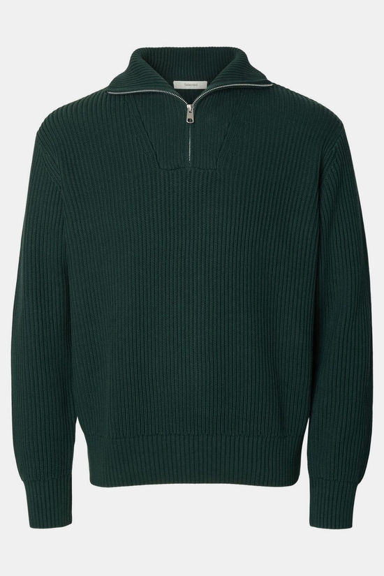 Selected Trui Slmdry Half Zip Pine Grove