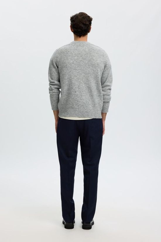 Selected Pull rai Crew Light Grey Melange
