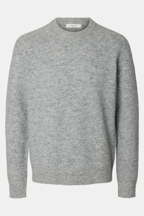 Selected Pull rai Crew Light Grey Melange