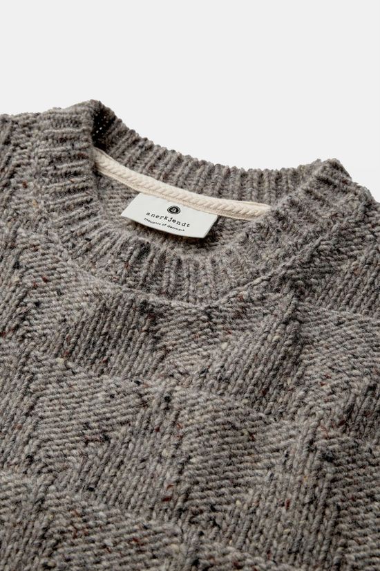Anerkjendt Pull Aksinus Heavy Wool Knit Medium Grey Mel